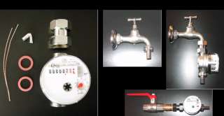Lieferumfang Wasserzähler mit Verschraubung wie beschrieben, 2 