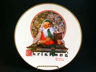 Vintage Norman Rockwell Christmas Collectors Plate 1977 Gorham China 