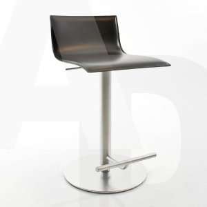 Thin Barhocker dunkelbraun/Leder/Sitzfläche gepolstert  