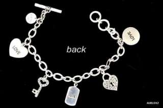 Gorgeous New LOIS HILL Sterling Silver Love Charm Bracelet  