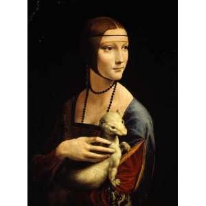 Kunstreproduktion Leonardo da Vinci Die Dame mit dem Hermelin 77 x 