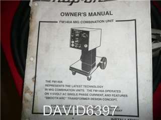 MODEL FM 140 A SNAP ON 140 AMP MIG WELDER  120 VOLT  WITH TANK AND 