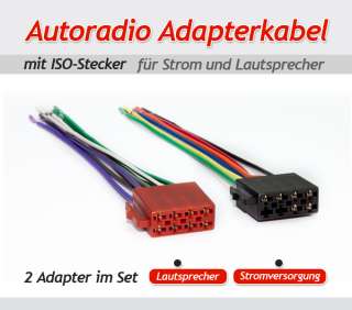 Autoradio ISO Stecker Adapter Set / ISO 10487 Anschluss  