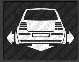 Sticker LOWER & WIDER VW Golf 4 • VR6 V5 GTI Aufkleber  