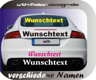 Wunsch Text Auto Domain Aufkleber Beschriftung 100cm  