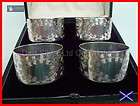 Immaculate Condition Bright Cut Set of 4 Sterling Silver Napkin Rings 