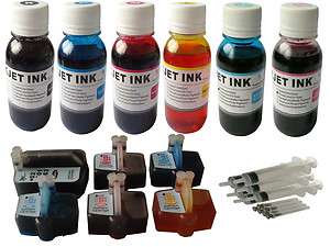 HP 02 refillable ink set C6280 D7200 D7360 C6180+Ink/S  
