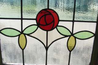 Antique Stained Glass Window Fancy 4 color Mac Rose *  