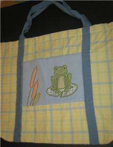 Handmade Leap Froggie Frog Baby Boy Diaper Bag Tote  