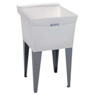   in. x 20 in. Structural Thermoplastic Floor Mount Utility Tub in White