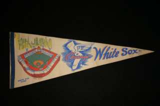 Vintage 1960s Chicago White Sox Baseball Pennant  