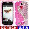 Pink Zebra Crystal Bling Hard Case Cover for T Mobile HTC myTouch 4G 