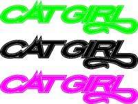 Cat Girl ~ Arctic Snowmobile Sticker/Decal/Graphic  