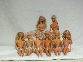 Barbie Doll Lot Eight Dolls From The 1980s Very Pretty Barbies 