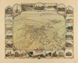 Post 1901 BAKERSFIELD Kern Co CA California Card Map  