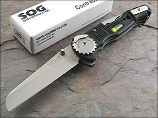 SOG Contractor 2x4 Black Anodized Aluminum Handles Lockback Knife NEW 