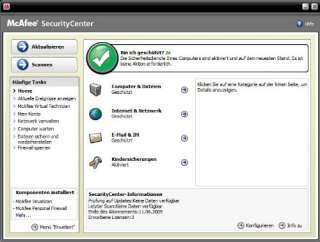 McAfee Total Protection 2009   3 User  Software