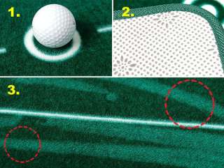 Golf portable mini track putting mat ball line check training practice 