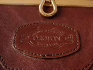 Vintage Classic Oroton 80s Leather Frame Clam Bag