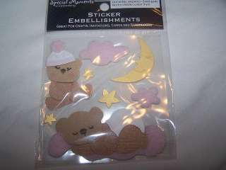   Embellishments Stickers Accents Kit Ink Pads New Baby Girl/Boy  