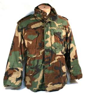 USGI Military Army Woodland Camo M 65 M65 Field Coat Jacket Small 