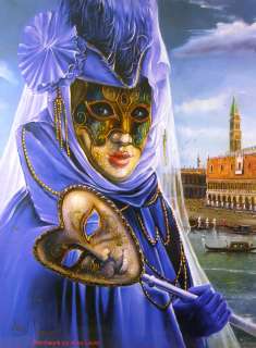 BEHIND THE MASK by ALEX LEVIN 1000 PIECE SUNSOUT VENICE JIGSAW PUZZLE 