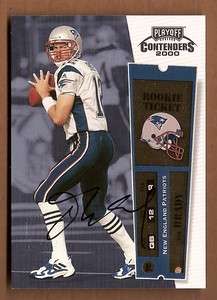 2000 Playoff Contenders Tom Brady Rookie Autograph Auto RC  