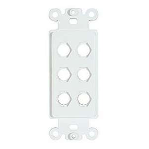 Calrad 28 180 6 Decora Style Insert with Recessed Hex Cutouts, 6 Port 