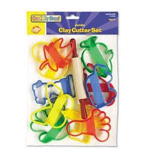  CHENILLE KRAFT Clay Cutter Set, Rolling Pin and 10 Cutters 