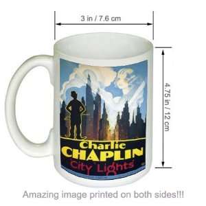  City Lights Vintage Charlie Chaplin Movie COFFEE MUG (2 