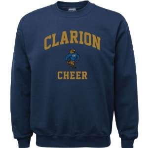  Clarion Golden Eagles Navy Youth Cheer Arch Crewneck 