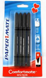 PaperMate Comfortmate Ballpoint Pens Capped BLACK  