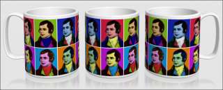 Scotlands national bard depicted in vibrant Warhol style pop art