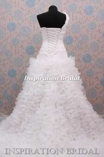   c166 dress bridal gown 1308 allure One Shoulder sleeve Sweetheart neck