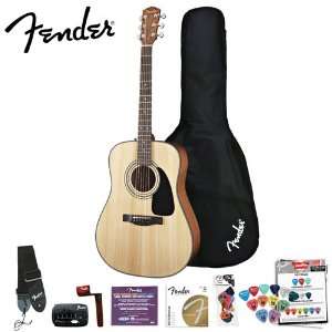  Fender DG 8S Acoustic Guitar Value Pack with Fender/GO DPS 