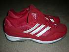 Adidas Mens Excel IC Pro Low Baseball Cleats 16 M Red White Size 16 