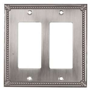     traditional double gfi/decora in brushed nickel