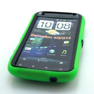   Double Layer Hard Case Gel Cover For HTC Sensation 4G T Mobile  