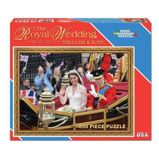 New White Mountain 550 pc Jigsaw Puzzle Princess Prince Royal Wedding 