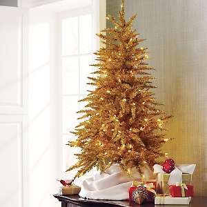Martha Stewart Living™ for Grandinroad Red Gold Tinsel Tree  