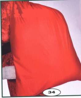 High quality red velour Santa Bag, 30 inches x 36 inches, with white 