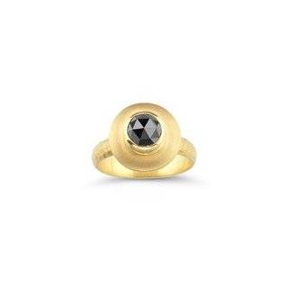    1.01 Cts Black Diamond Ring in 18K Yellow Gold 6.5 Jewelry