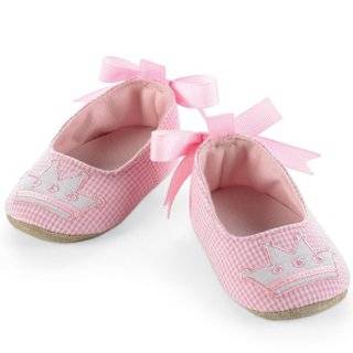 Mud Pie Baby Little Princess Pink Gingham Ballet Flats, Crown, 0   6 
