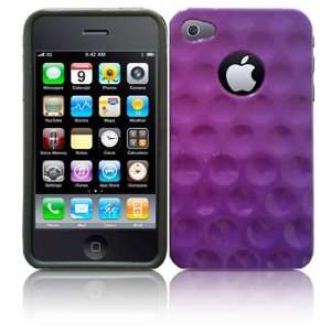  iPhone 4GS 4G Circle Executive Design Case   Purple Hard Case Cell 