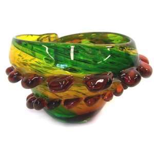 Murano Art Glass Vase Tray Bowl Sea Shell A76 