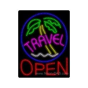 Travel Open Outdoor LED Sign 31 x 24 