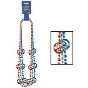   Beistle   50600 RSB   Patriotic Peace Beads  Pack of 12 Toys & Games