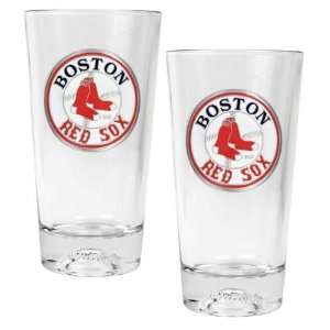  Boston Red Sox   MLB 16oz Pint Glass with Baseball Bottom 