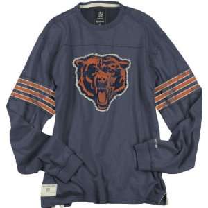   Chicago Bears Blue Vintage Applique Throwback Shirt