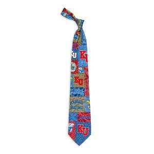  Kansas Jayhawks NCAA Collage Mens Neck Tie (100% Silk 